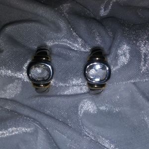 Beautiful Vintage Gold & Silver Clip-on Earrings